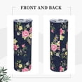 thumbnail image 4 of PAYOHTO vintage flower navy color 20 Oz Stainless Steel Mug Tumblers Cup for Men Women Insulated Slim Thin Travel Tumbler, 4 of 7