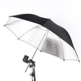 thumbnail image 1 of 83cm 33in Studio Photo Strobe Flash Light Reflector Black Silver Umbrella, 1 of 1