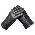 thumbnail image 5 of dianhelloya Winter Gloves Plush Full Fingers Genuine Leather Solid Color Anti-slip Windproof Soft Scratch Resistant Cycling Gloves for Daily Wear 1 Pair Black, 5 of 8