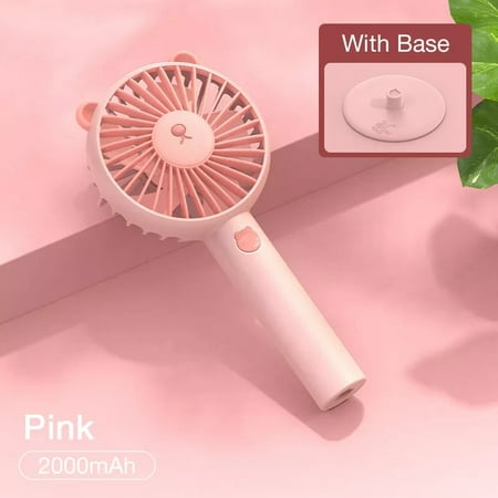 

Protable Handheld Fan for Girls Women Men Indoor Outdoor Travel 3 Speed Adjustable USB Rechargeable 2000 mAh Desk Fan Handheld Fan Mini Personal Fan Cooling Fan Last for 2-8Hours Cordless Powerful