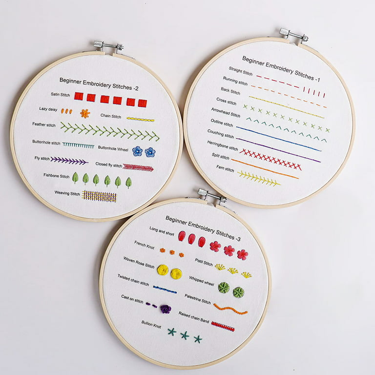 Hand Embroidery Kit Beginner Embroidery DIY Kit 6 Types of