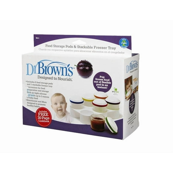 Dr. Brown's Designed To Nourish Flexpods Storage Jars and Stackable Freezer Trays