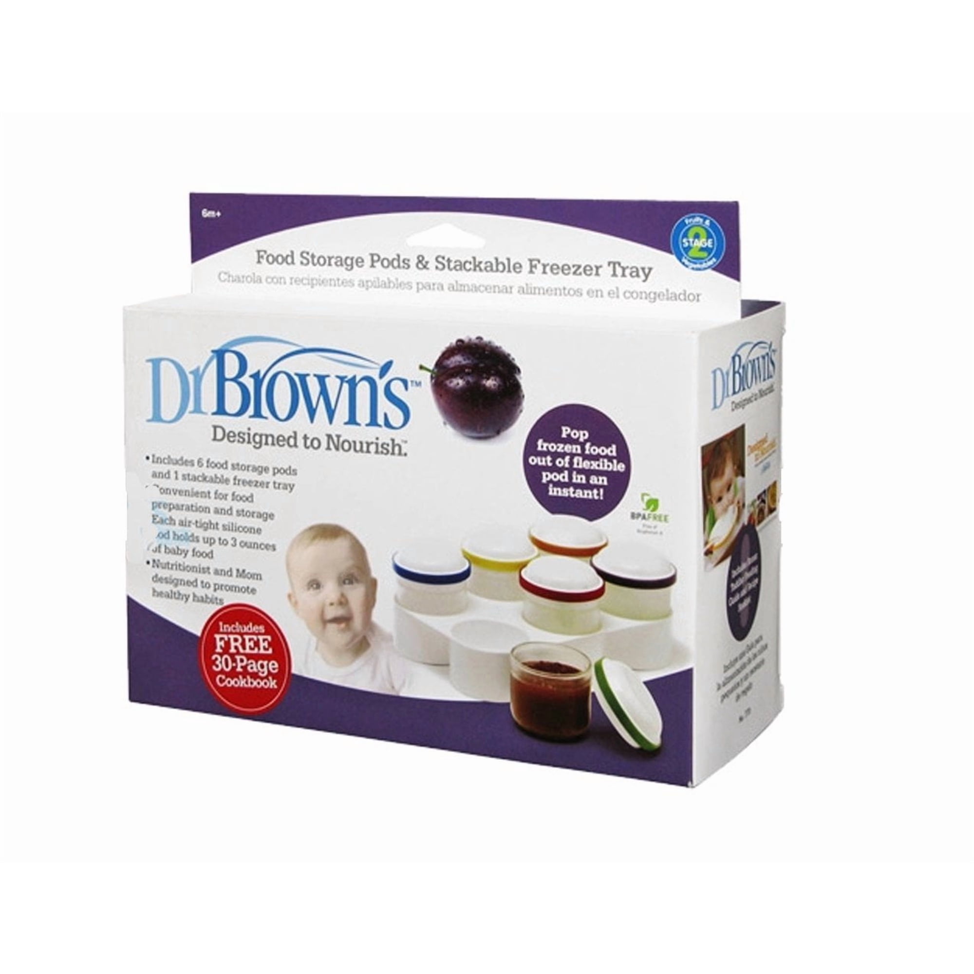 Dr. Brown's Designed To Nourish Flexpods Storage Jars and Stackable Freezer Trays