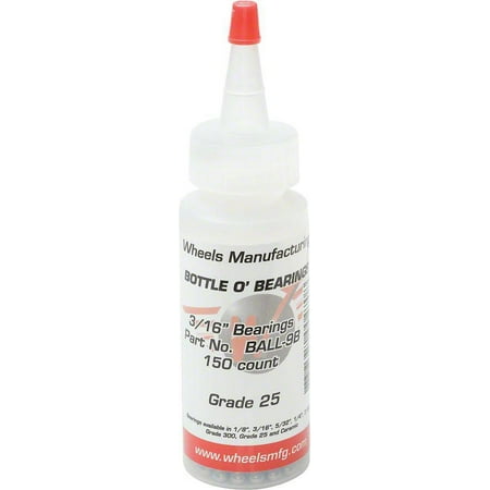 Wheels Manufacturing Grade 25 3/16 Loose Replacement Ball Bearing Bottle of 150