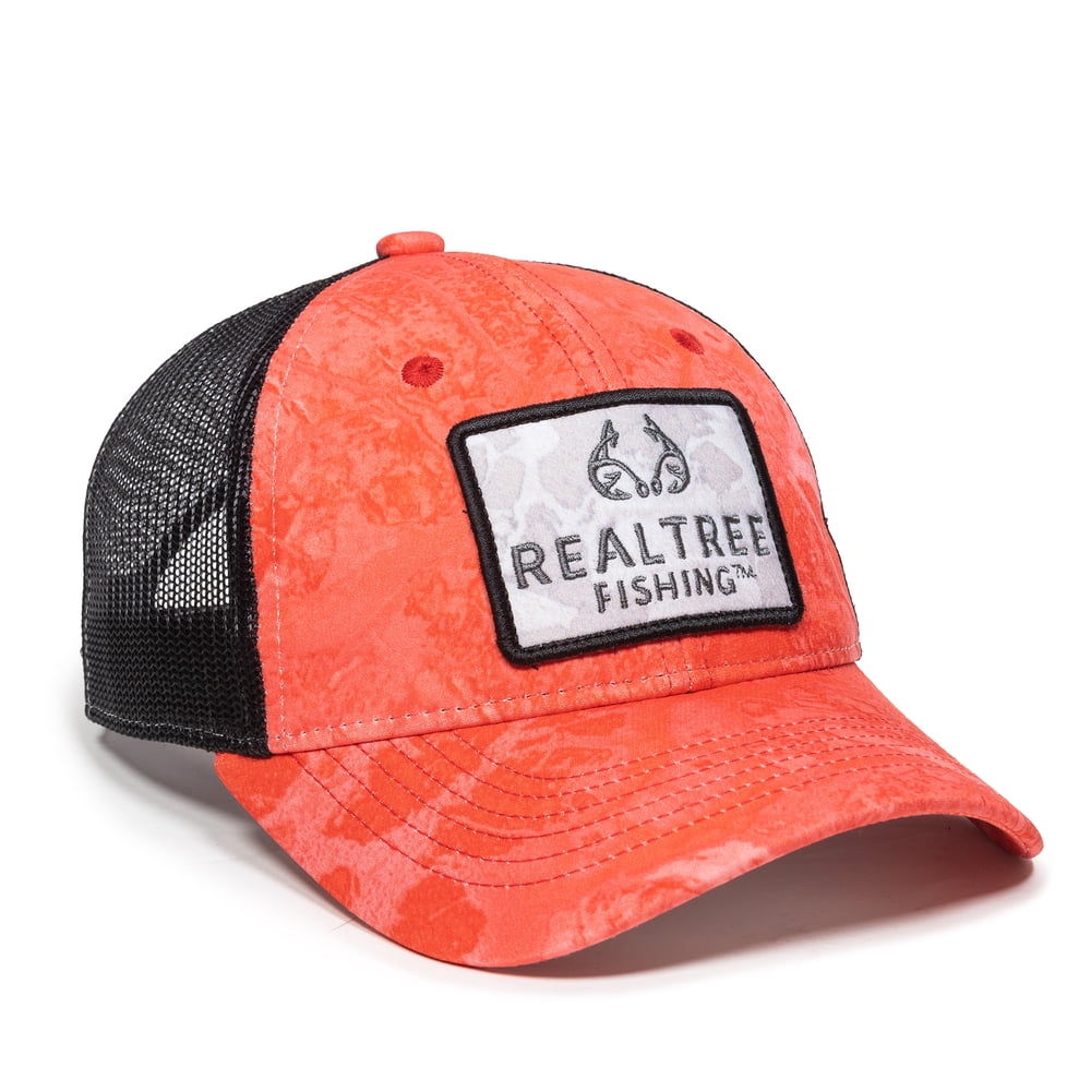 Realtree Structured Ladies Baseball Style Hat, Fishing WAV3 Coral