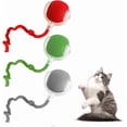 thumbnail image 1 of Jouet Interactif pour Chats d'Intérieur, Jouet Roulant Intelligent (Rouge+vert+gris), 1 of 7