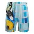 thumbnail image 6 of Kll French Bulldog Dog In A Bathtub Men'S Casual Summer Beach Shorts Hawaiian Shorts With Pockets-Medium, 6 of 9