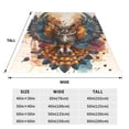 thumbnail image 3 of Balery Colorful Owl Tattoo Art Manta de Felpa Suave y Acogedora – Cobija de Franela Aterciopelada para Cama, Lavable y Cálida para Sofá, Mascotas, Transpirable-40"x30", 3 of 7