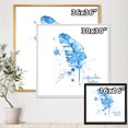 thumbnail image 4 of Designart 'Ethnic Blue Feather On White' Bohemian & Eclectic Framed Canvas Wall Art Print, 4 of 5