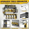 thumbnail image 2 of Power Tool Organizer, Heavy Duty Wall Mount Tool Organizer 3 Layers, Garage Tools Storage Rack for Workshop, Shed, Black, 2 of 5