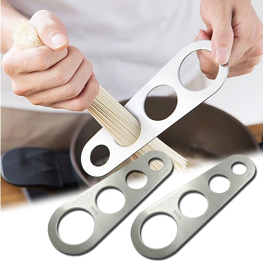 Cheers.US 2 Pcs Stainless Steel Spaghetti Measurer Tool Pasta Measurer