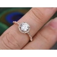 thumbnail image 6 of Vintage 1.50 Carat Man made diamond moissanite and Man made diamond moissanite Halo Ring with 18k Gold Plating, 6 of 6