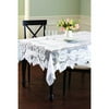 Better Homes and Gardens Rose Garden scalloped lace tablecloth white, 60''x102''