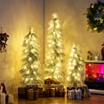 thumbnail image 2 of Costway 3' 4' 5' Artificial Christmas Tree Set with 30 + 50 + 66 Branch Tips Holiday Decoration Tree, 2 of 10