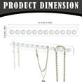 thumbnail image 3 of Clearance Rack under $7 Necklace Organizer 2 Pack Easy Install 10.5"x1.5" Hanging Holder Wall Mount With 10 Necklace Hooks Necklace Hanger Also For Bracelets Earrings And Keys, 3 of 9