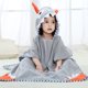 thumbnail image 5 of Toalla de playa con capucha para niños de 2 a 8 años, divertido diseño de dinosaurio, poncho de natación multiusos para bañera, ducha, piscina, natación, 100% algodón. (Gris), 24 pulgadas, 5 of 5