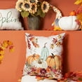 thumbnail image 2 of Fall Pillow Covers 20x20 inch Set of 2 Orange White Pumpkin Fallen Leaves Decorative Outdoor Throw Pillow Covers Autumn Thanksgiving Farmhouse Decoration for Home Couch 27, 2 of 6