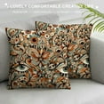 thumbnail image 3 of COMIO Yellow Orange Blue Mushrooms Outdoors Pillow Covers,Retro Boho Floral Decorative Throw Pillows for Couch,70s Vintage Abstract Plant Decor Cushion Cover for Bed Car Safa, 3 of 5
