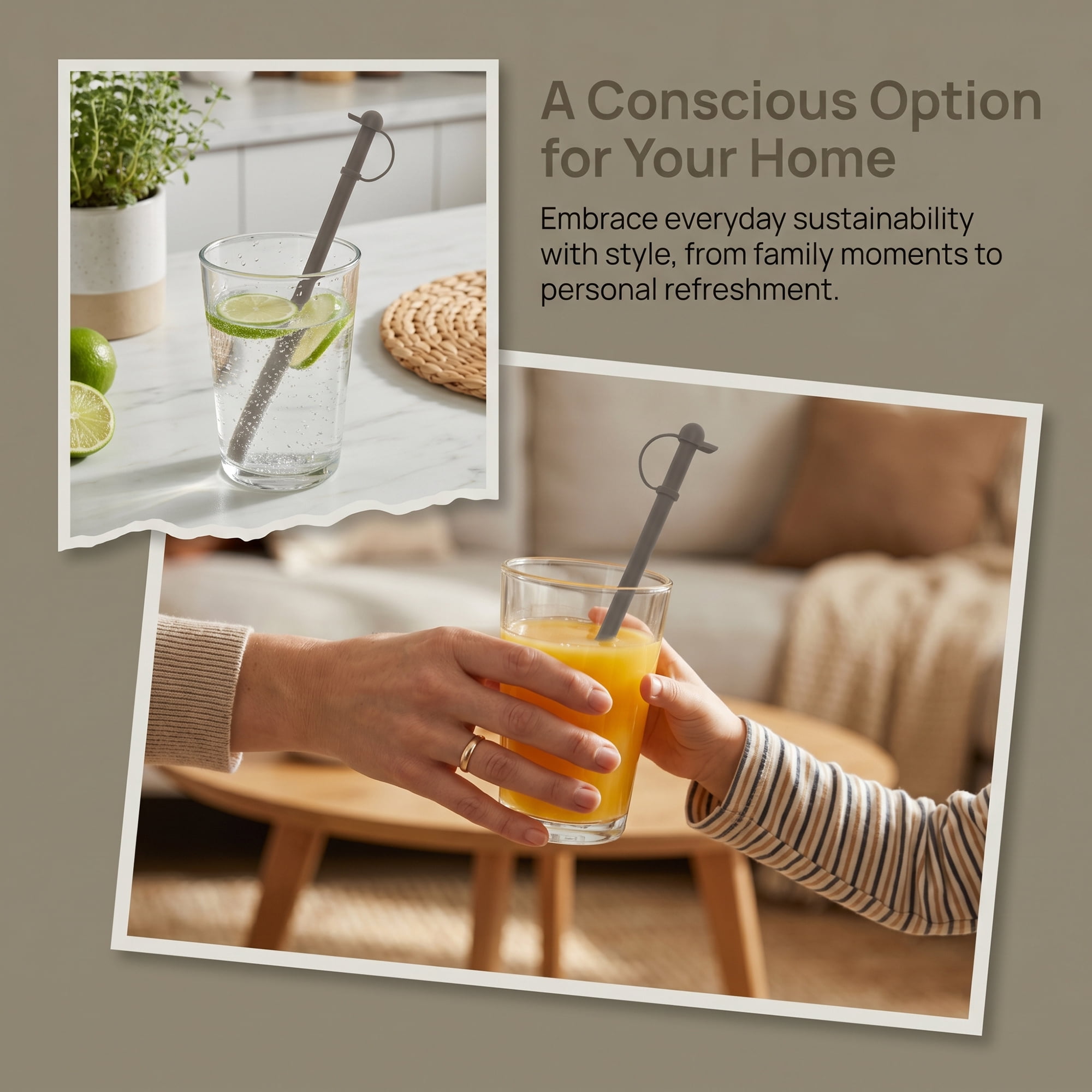 Unique Bargains 10Pcs Reusable Silicone Dishwasher Safe Straws Gray