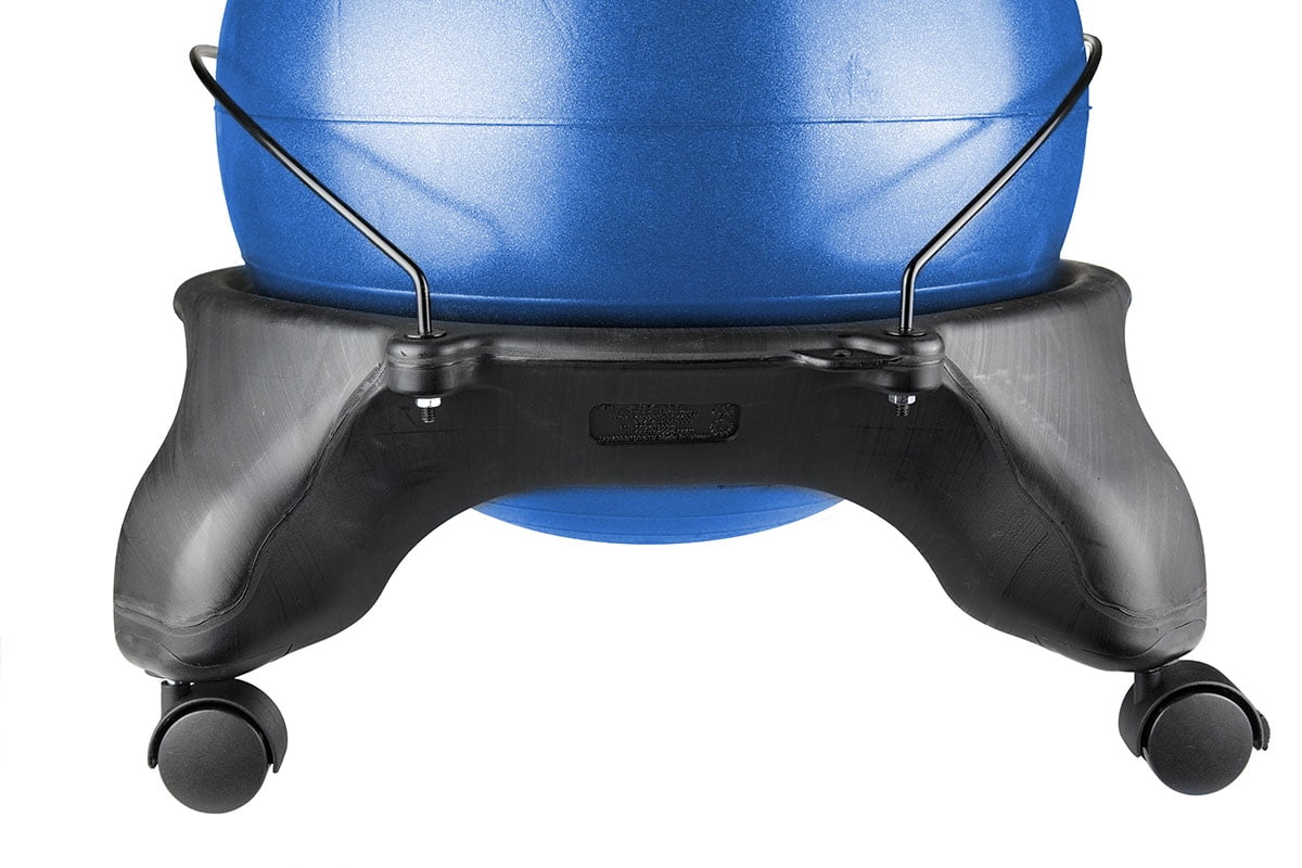 CanDo Plastic Ball Stool - Inflatable Ergonomic Backless Exercise Ball Chair With Air Pump for Home, Office, and Classroom