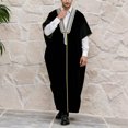 thumbnail image 2 of IWRICH Men's Abaya (Bisht) - Cloak Arab Dress Black XL, 2 of 5