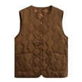 thumbnail image 4 of Breezora Women's Winter Sleeveless Lightweight Cotton Vest Jacket with Down Insulation for Easy Layering and Trendy Fashion XXL Size Coffee, 4 of 4