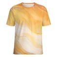 thumbnail image 5 of Marble Blue Greene Purple And Gold Stripes T Shirts Basic T-Shirt Short Sleeve Ladies Tee Shirt Summer Graphic Clothing, 5 of 6
