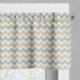 thumbnail image 5 of Ambesonne Beige Valance & Curtain, Herringbone Line Pattern, 55"x30", Beige Stale Blue Dust, 5 of 6