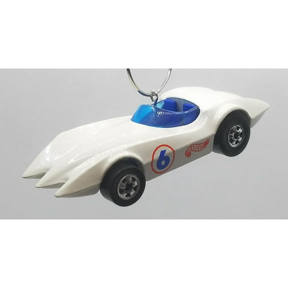 Christmas Ornament for Speed Racer Mach 5 Concept Second Wind White Blue