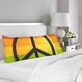 thumbnail image 2 of YUSDECOR Peace Symbol On Rainbow Body Pillow Pillowcase Pillow Protector Cushion Cover 20x60 Inch, 2 of 2