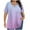 Purple, variant on WCMZJ Plus Size Tops for Women Summer Trendy Criss Cross V Neck Shirts Print Oversized Casual Loose Fit Tunic Tops Purple 2XL