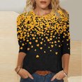 thumbnail image 2 of Plus Size 3/4 Sleeve Tops for Womens Valentines Trendy Tshirts Casual Basic Crewneck T Shirt Outfit, 2 of 5