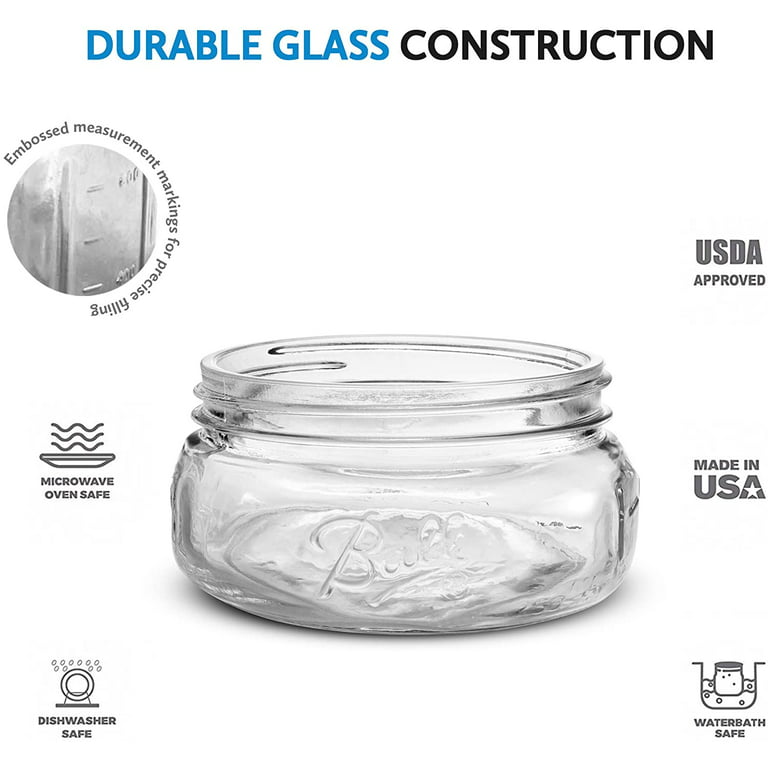Custom Wholesale Wide Mouth Glass Jars 8oz DIY Transparent