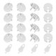 thumbnail image 1 of Paquete de 10, casquillo de cerradura de encendido con llave, blanco, 1 of 5
