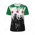 thumbnail image 3 of Exclusive design Syria Flag 1932-1963 3D Printed Men For Running Bike Soccer Tennis Fitness Sports tshirt Mesh Short T-shirt, 3 of 10