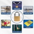 thumbnail image 5 of Padlock 32 mm, 2 Pieces Lock with Key, Small Padlock with Key for Suitcases, Cabinets, Gym Lockers, Lockers, Tool Boxes, 5 of 5