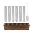 thumbnail image 2 of Plant Propagation Station, Glass Plant Terrarium with Wooden Stand for Home Decor, Mini Test Tube Display for African Violet , Easy to with Included Brush, 2 of 7