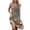 Army Green, variant on WTOBBY Women's Retro Floral Print Sleeveless V-Neck Casual Summer Dress with Splicing Design Beach Vacation Style for Pool Parties and Resort Events,Army GreenL