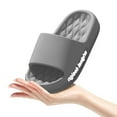 thumbnail image 4 of WALL QMER Cloud Slides for Women and Men, Bathroom shower slippers, EVA Anti-Slip Quick Drying Shower Shoes, Cushioned Thick Sole, Gray, 4 of 6