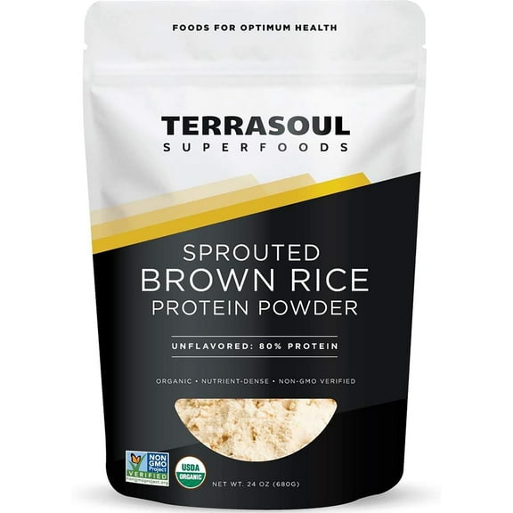 Terrasoul Superfoods Organic Sprouted Brown Rice Protein Powder, 1.5 Lbs