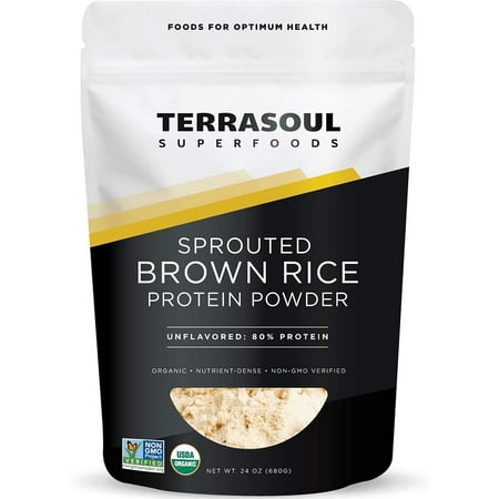 Terrasoul Superfoods Organic Sprouted Brown Rice Protein Powder, 1.5 Lbs