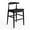 Black, variant on Pemberly Row Danish Design Vegan Leather Counter Height Stool in Black