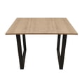 thumbnail image 1 of CASA FERRO Mesa de comedor moderno para 4 personas, patas de acero, superficie de MDF tipo nogal - Acero Negro, MDF color Nogal. (SIN SILLAS) CASA FERRO Industrial, 1 of 6