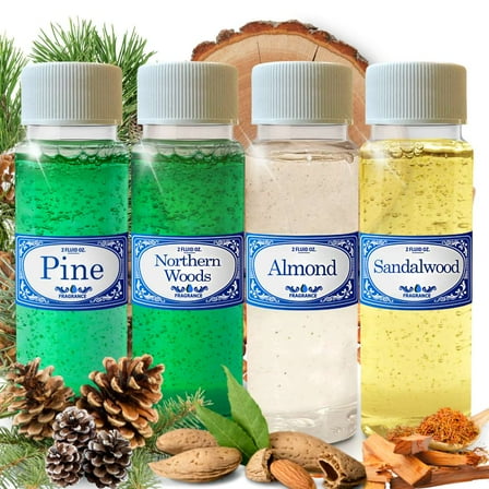 The Woods Concentrated 2.0 fl oz Fragrances Pack, Pine, Northern Woods, Almond & Sandalwood, for Use in Water Vacuums like Hyla, Rainbow, Sirena, Diffusers, Aromatherapy