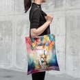 thumbnail image 4 of Happy Birthday to Chihuahua Kitten Party Balloons Cake All Over Print 3D Canvas Tote Bag Dog Lover Gifts Idea Reusable Handbag - 00027, 4 of 5