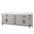 thumbnail image 2 of Laurel 84 in W x 22 in D White Oak Double Bath Vanity and Carrara Marble Top, 2 of 5
