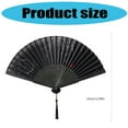 thumbnail image 3 of Lightweight Bamboos Frame Handheld Fan Summer Travel Silk Tassels Cultural Gift, 3 of 13