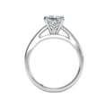 thumbnail image 3 of Princess Cut Moissanite Diamond Ring 18K White Gold Plated , Sterling Silver Ring Diamond Moissanite Ring Stacking Ring Simple Ring Anniversary Ring, 3 of 6