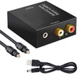 thumbnail image 1 of Optical Digital Stereo Audio SPDIF Toslink Coaxial Signal to Analog Converter DAC Jack 2*RCA Amplifier Decoder Adapter, 1 of 7