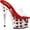 Clear/Red Flowers, variant on Women's Pleaser Adore 701FL